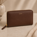 KOZOH Luna Zip Around Wallet – Chocolate Brown